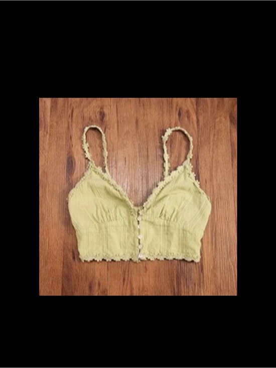 Kendall & Kylie Tops - Kendall & Kylie Lime Green Lace-Trim Cropped Cami